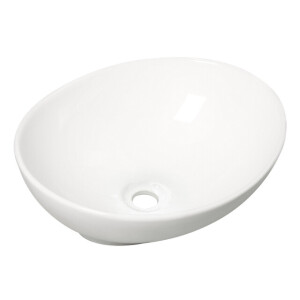 Wiesbaden Barco waskom ovaal 40 x 33 x 14,5 cm keramiek glans wit 32.3411