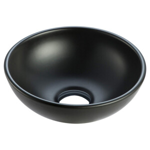 Wiesbaden Kimo waskom rond 28 x 10 cm keramiek mat zwart 32.3414