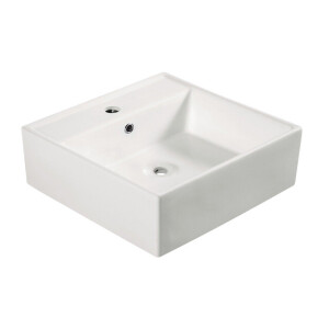 Wiesbaden Larx waskom vierkant 46 x 46 x 16,5 cm keramiek glans wit 32.3400