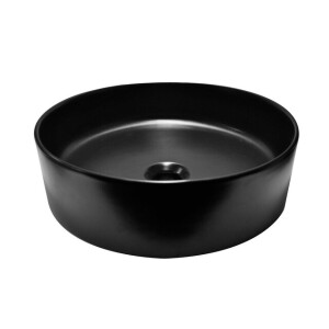 Wiesbaden Link waskom rond 40x12 cm keramiek mat zwart 32.3423