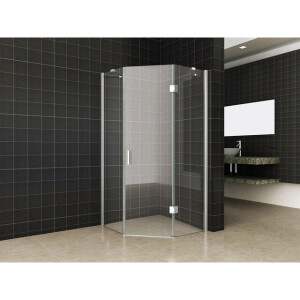 Wiesbaden Pento cabine met 1 draaideur 1000 x 1000 x 2000 x 8 mm nano helder glas/chroom 20.3781