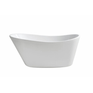 Wiesbaden Trapeze vrijstaand ligbad 150x72cm acryl met chrome waste glans wit 21.3685