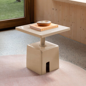 Zuiver Bijzettafel 'Chubby' 40 x 40cm, kleur Beige