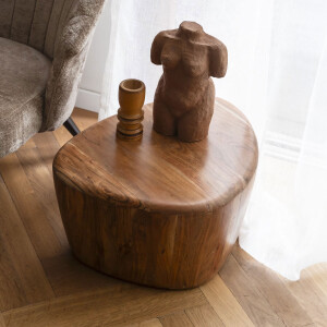 Dutchbone Organische Salontafel 'Ayla' Acaciahout, 58 x 45cm