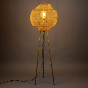 Dutchbone Vloerlamp 'Meezan' 142cm, kleur Goud