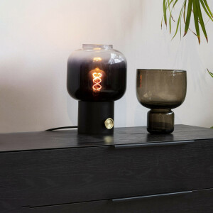 Zuiver Tafellamp 'Moody' Glas, kleur Zwart