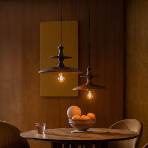 Dutchbone Hanglamp 'Cath' Mangohout, 34cm