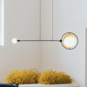 Zuiver Hanglamp 'Sirius' 133cm breed, kleur Zwart/Goud