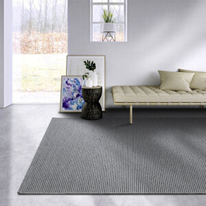 Wollen Vloerkleed Charles - Antraciet 230x160cm - Wol - Dekbed-Discounter.nl