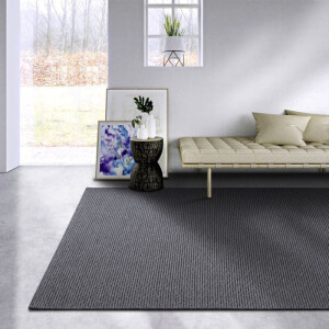 Wollen Vloerkleed Charles - Zwart 230x160cm - Wol - Dekbed-Discounter.nl