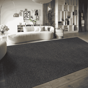 Wollen Vloerkleed Francois - Antraciet 90x60cm - Wol - Dekbed-Discounter.nl