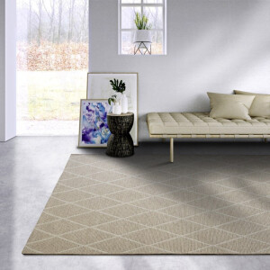 Wollen Vloerkleed Maria - Beige 290x200cm - Wol Polypropyleen - Dekbed-Discounter.nl