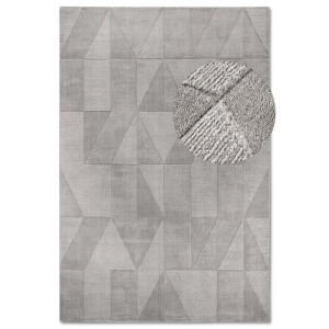 Wollen Vloerkleed Ursule - Grijs 170x120cm - Wol - Dekbed-Discounter.nl