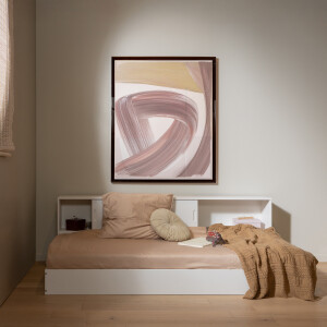 WOOOD Bed 'Carter' Grenenhout, 90 x 200cm, kleur Wit