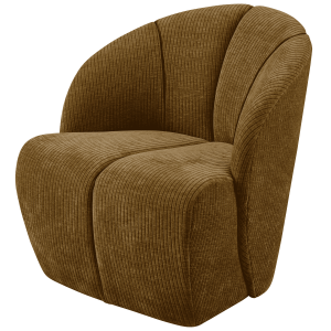 WOOOD Draaifauteuil 'Mojo' Geweven Rib, kleur Honing Geel