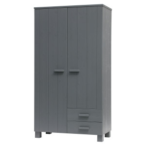 WOOOD Kledingkast 'Dennis', kleur Steel grey