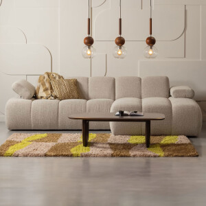 WOOOD Loungebank 'Mojo' Rechts, Bouclé, kleur Beige Melange