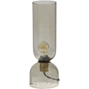 WOOOD Tafellamp 'Gigi' Gehamerd glas, kleur Naturel