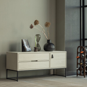 WOOOD TV-meubel 'Silas' Grenen, 120cm, kleur Dust