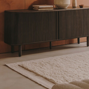 Kave Home Vloerkleed 'Marely' Wol, 160 x 230cm, kleur Wit