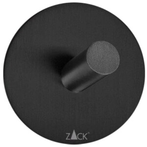 Zack Peco handdoekhaak 5.5x5.5cm rond zelfklevend Mat Zwart 40447