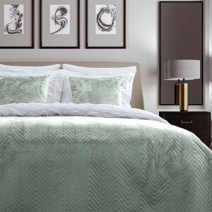 Bedsprei Madeline - Groen - 270x260cm Van Zo!Home Microvezel - Dekbed-Discounter.nl