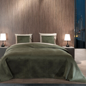 Bedsprei Victoria - Groen - 180x260cm Van Zo!Home Microvezel - Dekbed-Discounter.nl