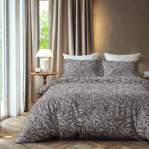 Dekbedovertrek Classic Foliage - Tweepersoons (200x200 Cm) - Paars Microvezel - Natuur - Zydante - Dekbed-Discounter.nl