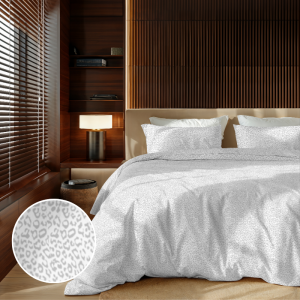 Dekbedovertrek Embossed Panther - Lits-Jumeaux (240x220 Cm) - Wit Microvezel - Effen - Zydante - Dekbed-Discounter.nl