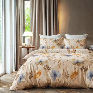 Dekbedovertrek Spring Growth - Eenpersoons (140x200 Cm) - Meerkleurig Microvezel - Bloemen - Zydante - Dekbed-Discounter.nl