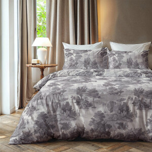 Dekbedovertrek Vintage Grey - Eenpersoons (140x200 Cm) - Grijs Microvezel - Natuur - Zydante - Dekbed-Discounter.nl