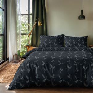 Dekbedovertrek White Birds - Eenpersoons (140x200 Cm) - Blauw Microvezel - Natuur - Zydante - Dekbed-Discounter.nl