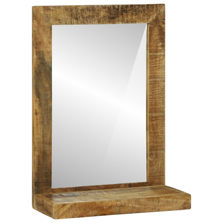 vidaXL Badkamerspiegel 50x22x70 cm Massief Ruw Mango Hout
