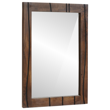 vidaXL Badkamerspiegel 50x70x3 cm Massief Mangohout
