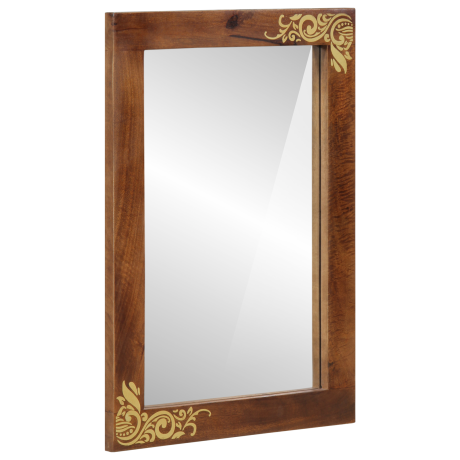 vidaXL Badkamerspiegel 50x70x3 cm van Massief Mango Hout