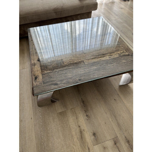 Eettafel met stoelen en salontafel afbeelding 3