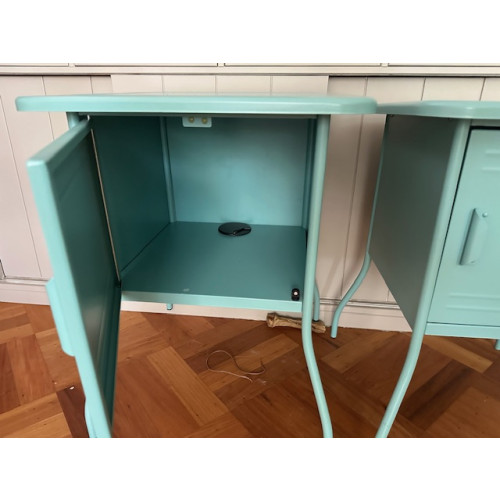 Vintage Nachtkastjes Turquoise afbeelding 2