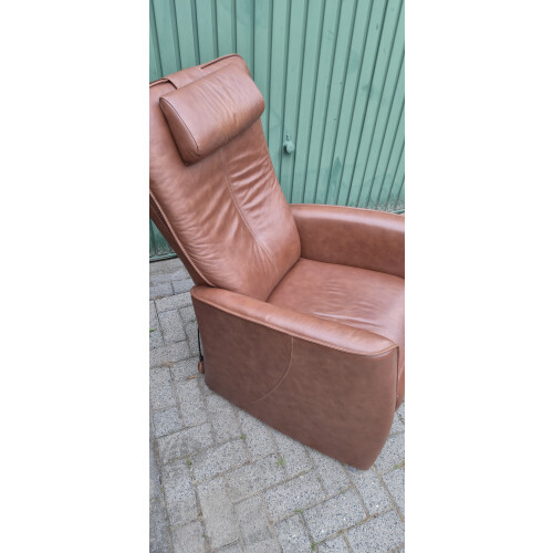 Prominent lederen relaxstoel afbeelding 3