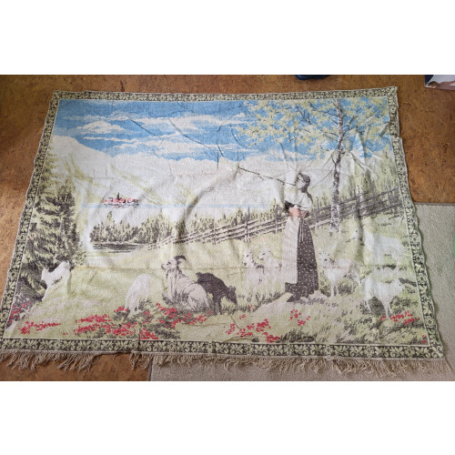 vintage wandkleed boucle afbeelding