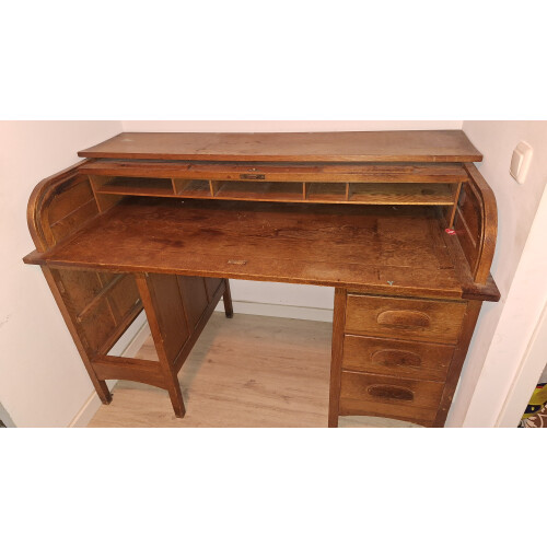 Vintage secretaire met rolla afbeelding