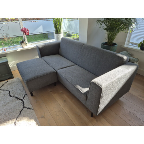 Stijlvolle 3-zitsbank + hocker (Thereca) afbeelding
