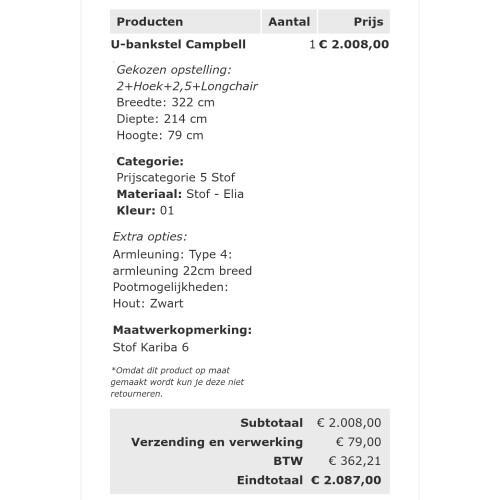 Groene U-bank afbeelding 3