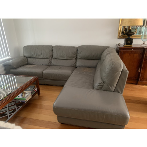 Hoekbank Leather Sofa Set afbeelding
