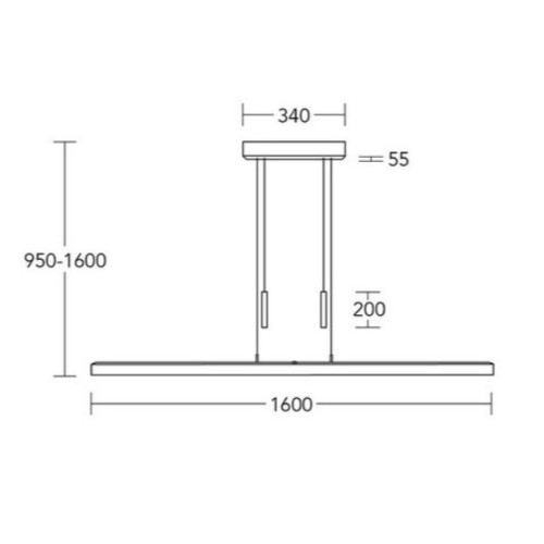 Hanglamp Leonora Dim up-down 160 cm notenhout Herzblut 10335UD afbeelding 2