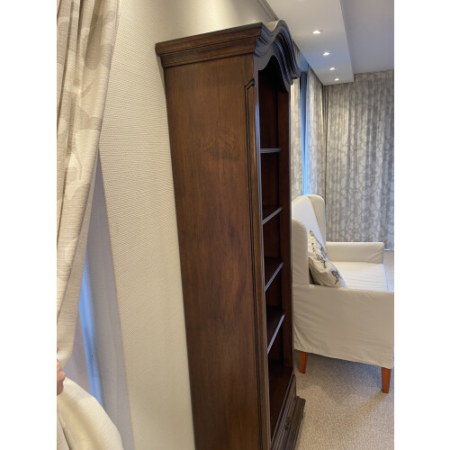 Massief houten boekenkast met lade, klassiek / vintage afbeelding 3