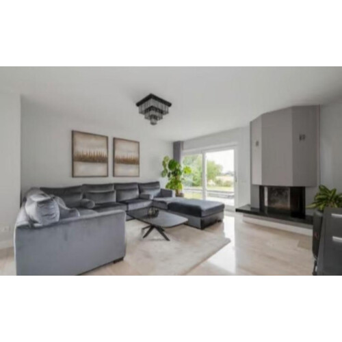 Luxe hoekbank + poef afbeelding 2