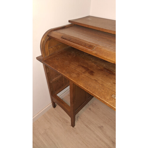 Vintage secretaire met roltop afbeelding 2
