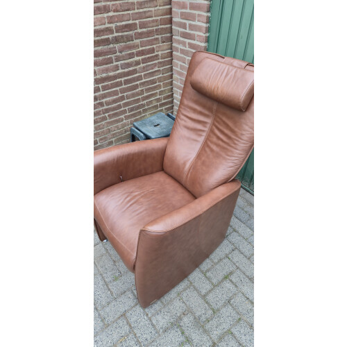 Prominent lederen relaxstoel afbeelding 2