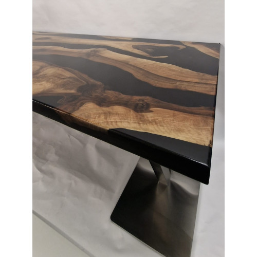 Epoxy rivier tafel compleet met onderstel afbeelding 2