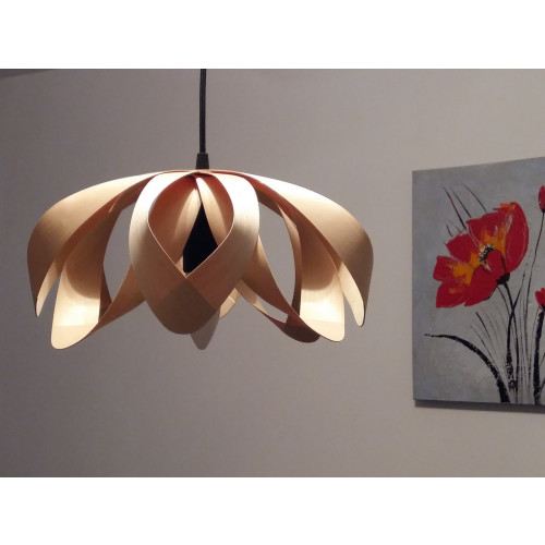 Design houten hanglamp afbeelding 2